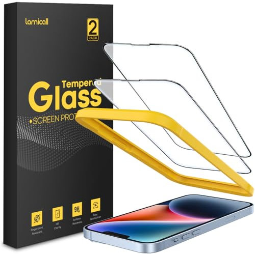 Lamicall Displayschutzfolie Panzerglas für iPhone 14 Plus/13 Pro Max
