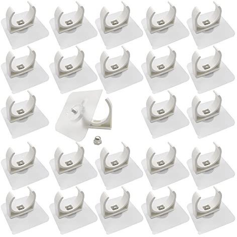HLIWS 24 Pièces 32mm Collier Durite Auto-adhésifs,Colliers de Serrage Réglables,Colliers de serrage tuyaux en PVC,pour Tuyau Piscine,Home Gaz,Jardin