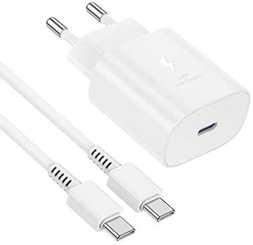 USB C Ladegerät, Schnellladegerät 25w mit 2M Kabel, Ladekabel USB C mit Netzteil,Typ C , Fast Charger für Samsung Galaxy S23/S22/S21/S20,Ultra,S10, A53 5g,A51,A52,iphone 15/Pro/Pro Max