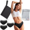 JK Trends 3er Set Menstruationsunterwäsche Damen in schwarz mit Spitzenbund L [Inkl. Wäschesack & wasserdichte Reisetasche] Ultra Bequeme Slips aus Bambusfasern für Menstruation und Postpartum