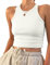 PLOKNRD Damen Ärmellos Racerback Rundhals Tank Top L Weiß