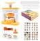 Button Maker Badge Machine, 55mm(2.16inch) DIY Button Maker, Abzeichen Macher Maschine mit 48 Kunststoff Button Teilen und Kreisschneidern Für Personalisierte Dekorationen DIY Kreation