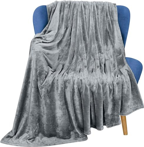 Kuscheldecke 80 x 150 cm 3D Grau Decke Flanell Fleecedecke Weich Warm Flauschig kuscheldecken Grau Wohndecke Decken für Sofadecke Couchdecke, Kinder Erwachsene J993