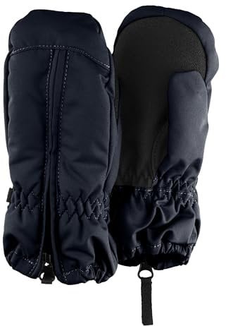 Sterntaler Fäustlinge Ripps wasserdicht – Baby Winterhandschuhe mit Reißverschluss & Thinsulate-Futter – Unisex Handschuhe mit Daumen & rutschfester Handfläche, marine, Größe 4