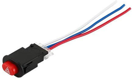 CGEAMDY Motorrad-Licht-Warnlicht-Knopf, Lichter Widerstand Adapter, Doppelblitz-Warn-Controller, Warnblinklicht-Schaltknopf aus Kunststoff, Warnblinklicht-Schalter