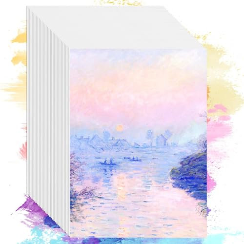 Papier Aquarelle,25 Feuilles Papier pour Aquarelle A4 Papier Art 140 lb/160 GSM Papier à Dessin Blanc Epais Papier Aquarelle en Coton pour étudiants Adultes Artistes Dessin Peinture Acrylique