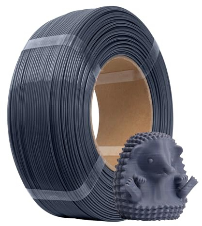 eSUN PLA+ Refill Filament 1.75mm, Grau, 1KG | Refill PLA Plus Spoolless 3D Druck Filament, Maßgenauigkeit +/- 0.03mm, 1KG (2.2 LBS) für 3D Drucker