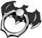 Lujoso Batman Metal Universal Ring Soporte para teléfonos Inteligentes