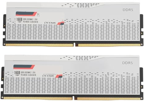Kit DDR5 RAM de 32 GB (2 X 16 GB) CL46 6000 MHz, Memoria para Juegos de Escritorio con Overclocking, para XMP 3.0 para Compatible con Expo, PC5‑48000U