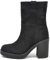 IF Fahion Scarpe Tronchetti Stivali Stivaletti Da Donna Con Zip Zeppa Platform Plateau Camoscio Sintetico CH2335 Nero N.37
