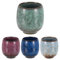 sourcing map Chinese Ceramic Teacups 5.75oz Traditional Gong Fu Tea Set Ceramic Mate Teacup Japanese No Handle Small Coffee Cup for Mate Tea Coffee Wine Drinks, 4 Colors