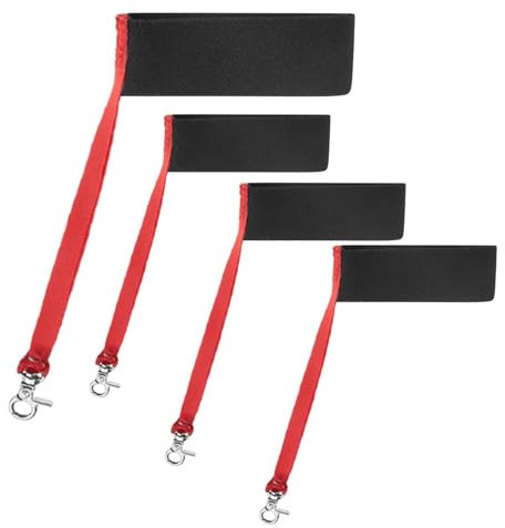 Lot de 4 sangles de gants de ski - Bande élastique pour gants de ski - Sangle de poignet de sécurité - 4 dragonnes - Menottes de gants de ski - Bande anti-perte pour snowboard, ski