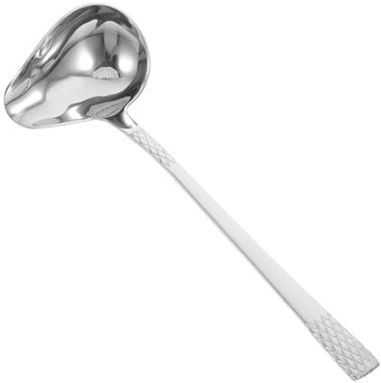ABOOFAN Louche À Soupe En Acier Inoxydable Pour Sauce Ramen Chinoise Avec Bec Verseur Et Passoire Ustensile De Cuisine Multifonction