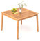 GIANTEX Holztisch Outdoor 100/170/200 cm, Gartentisch aus Akazienholz mit 5 cm Schirmloch, Outdoor Terrassentisch für Hinterhof, Veranda & Garten, Balkontisch Wetterfest (100 x 100cm)