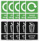 10 Pack Recycling Bin Stickers Self Adhesive Vinyl 150×100mm Waterproof Waste Decals for Bins General Removable Mixed Recycling Signs for Home Office Kitchen Outdoor Indoor