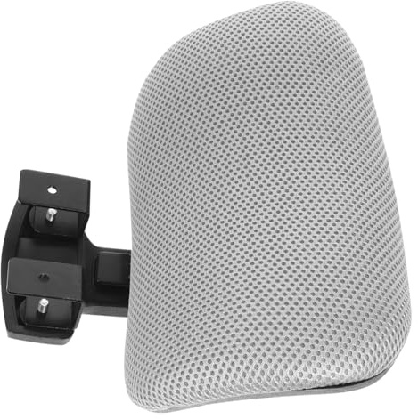 Höhenverstellbare Kopfstütze Ergonomisch, für Computerstuhl, Schwarz | Büro und Arbeit, Gepolsterte Ausführung mit Gewölbter Fläche, Kunststoff und Stoff, Bequem