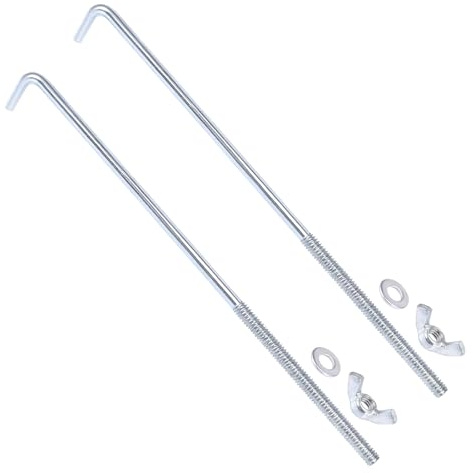 2Pcs Stainless Steel Car Battery Hook Hold Down Clamps, 27×0.6cm | Stainless Steel, 10.6×0.24 Universal Anti-Shake Battery Bracket for Cars SUVs RVs