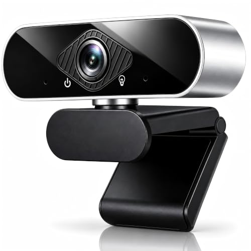 SANSCO 1080p Full HD Webcam with Microphone for Laptop/Desktop computer | Noise-Reducing, Plug and Play PC USB Web Camera for Video Calling, Recording, Online Study