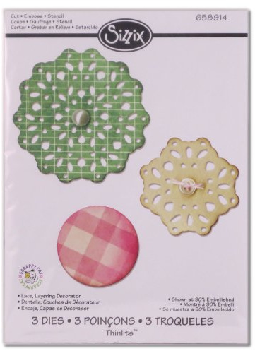 Sizzix Thinlits Stanzer Set 3 Stück - Lace, Layering Decorator by Scrappy Cat