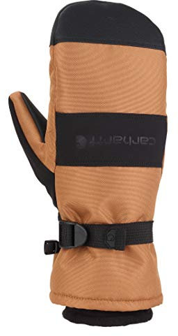 Carhartt Herren W.p. Waterproof Insulated Mittens Handschuhe für kaltes Wetter, Braun/Schwarz, Klein