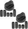 spares2go Universal schwarz Control Switch Knöpfe für alle Marken und Modelle von Ofen, Herd & Herd (Pack von 2)