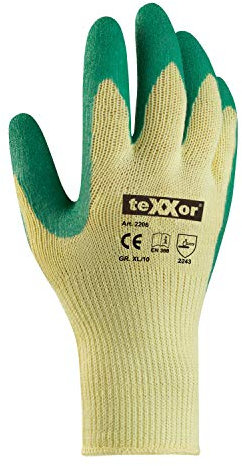 teXXor Handschuhe Grobstrickhandschuhe Polyester gelb/grün 8