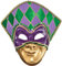 Mardi Gras Party Jester Maske, 27,9 x 27,9 cm