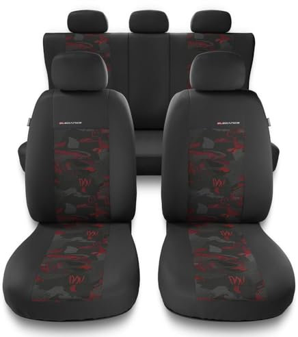 Mossa - Universal Sitzbezüge Auto kompatibel mit Mitsubishi Carisma (1995-2004) - Autositzbezüge Schonbezüge für Autositze - UNE-RD