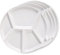 Artestia Fondue Teller Unterteilt 5 Fächer Rund Keramik Speiseteller 4er Set Chip & Dip Serviertabletts Perfekt zum Servieren von Fondue Speisen, Saucen und Gewürzen