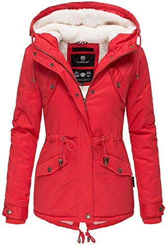 MARIKOO Damen Winter Jacke Stepp Parka Mantel Teddyfell warm gefüttert Manolya XS-XXL