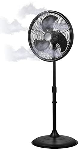 O'FRESH Ventilateur Brumisateur Extérieur - Ventilateur sur Pied 145 cm + Système de Brumisation - Rafraîchit efficacement l'extérieur - Repousse les moustiques - Réduit la poussière et les polens