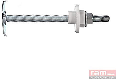 Ram - Fixation Lavabo Réglable Paroi Creuse avec Rondelles Excentrées, 8mm x 140mm