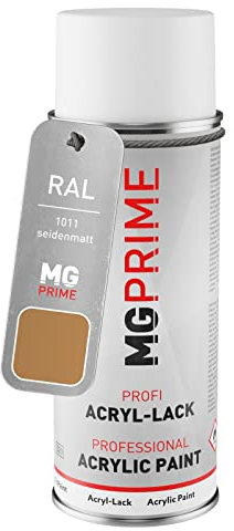 MG PRIME RAL 1011 Beige brun/Brown beige Bombe aérosol 400 ml mat satiné séchage rapide