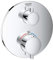 GROHE 24133000 Grohtherm Dual-Function 2-Handle Shower Thermostatic Valve Trim Kit, Starlight Chrome