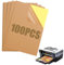 100 Stück A4 Kraftpapier Selbstklebendes Aufkleber Etiketten Braune Kopierpapier stickerpapier zum Bedrucken für Laser Bedrucken, Tintenstrahldruck, Kopiererdruck, 70g Kraftpapier