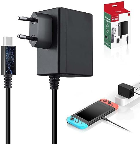 Chargeur Rapide pour Switch - Adaptateur Secteur Type-C Compatible avec Switch Lite/OLED/Dock/Pro