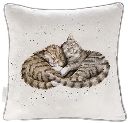 Wrendale Designs Kissen Sweet Dreams, Katzen, Baumwolle, 40cm x 40cm