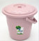 Colour Plastic 20L Bucket with Lid Plus Carry Handle Storage Container Bin Caddy (Pink)
