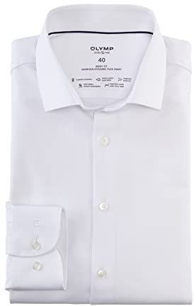 OLYMP Herren Oberhemd Langarm 073464,Twill,Level 5 Body fit (15.05.2015 - F16),Modern Kent