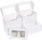 Coptiner 50Pack Cupcake Boxes with Window and Inserts, Cake Boxes 2 Holes Bakery Boxes Cardboard Packaging Box for Muffins Pastries Cupcakes Cakes Cookies, White