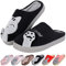 HEPODA Chaussons Femme Hiver Pantoufles Homme Chaud Peluche Pantoufle Femme Confort Chausson Maison Fille Mignon Pantoufles Chat Antidérapant Chaussures en Coton Intérieure