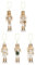 Perfeclan 5er Pack Weihnachtsbaumschmuck Zum Aufhängen Aus Holz, Nussknacker, Puppe, Weihnachtsschmuck, Festliches, Weißes Gold