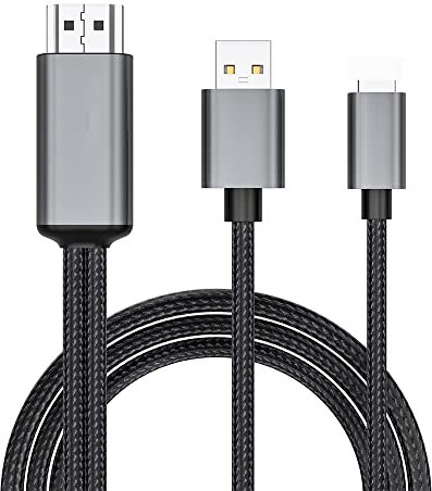 DragonTrading HDMI Adapter for iPad iPhone 1080P, iPhone to TV Converter 6.6FT, Lighting HDMI Digital AV Cable for iPhone, iPad Mini, Projector, Monitor (Red)