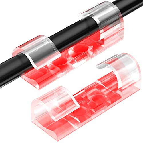 Relota 80 Stück ekabelhalter Selbstklebend, Transparent Outdoor Kabelclips, Lichtclips Kabel Organizer, Klebebändern Drahthalter, Kabelhaken, Dekoration Drahthalter, Doppelhaken Management Clips