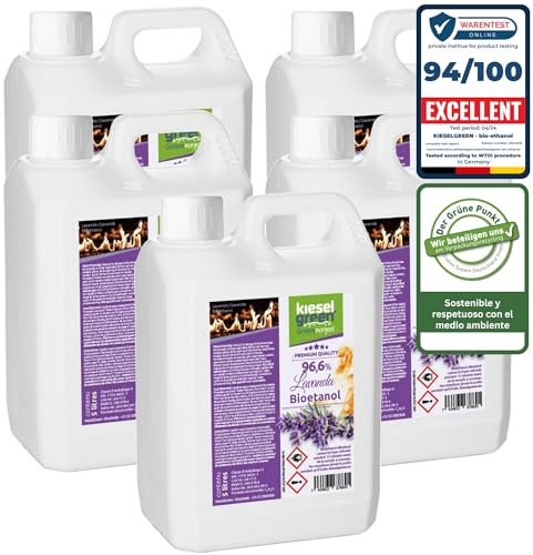 KieselGreen Bioetanol 25 Litros con Fragancia para Chimenea de Etanol, Muchas Variedades – Bioalcohol como Fragancia de Ambiente – Estufas de Bioetanol, Biochimenea Etanol, Ethanol (L25)
