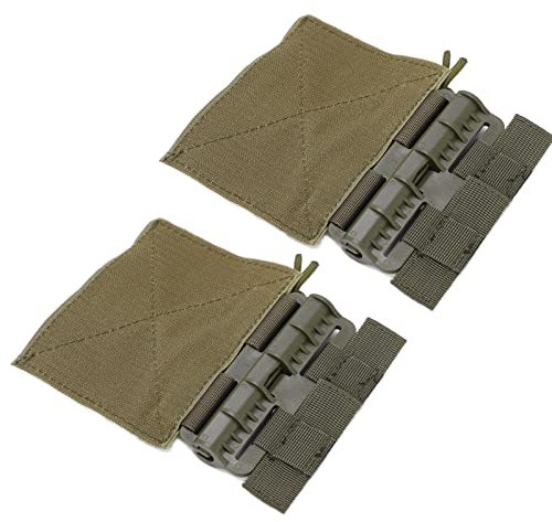 2PCS Quick Release Buckle Set, Outdoor Quick Release Kummerbund MOLLE Removal Buckle Nylon Portable Quick Removal Buckle Set (Grün)
