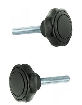 2x viti stella manopola testa plastica mano farfalla rapide manuale (M6x30)