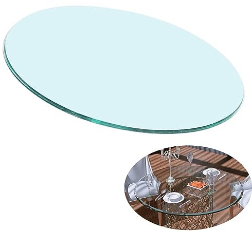 Mesa Comedor Cristal Redonda Mesa Redonda Comedor, Vidrio Templado, Tablero De Vidrio, 45CM 58CM 70CM 85CM 96CM, Tablero De Vidrio Redondas, para Mesa De Comedor Placa Inferior