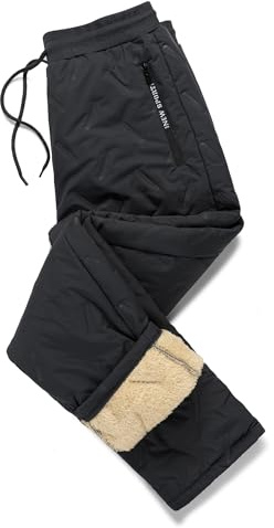 Wirltte Mens Joggers Bottoms Fleece Sweatpants Casual Warm Work Trousers Grey XXL