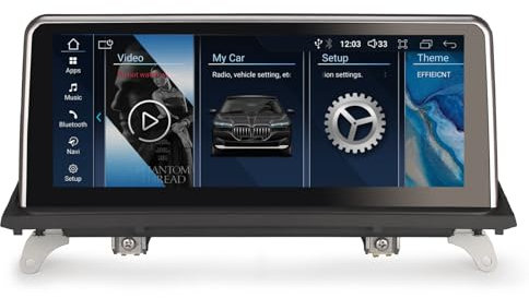 Android 14 DAB+ Autoradio 10,25 IPS Touchscreen Für BMW X5 E70 X6 E71 2011-2013 mit GPS Navigation Qualcomm 8 Kern 4GB+64GB Apple CarPlay Android Auto WiFi 4G USB DSP Bluetooth 5.0 Canbus Idrive SWC